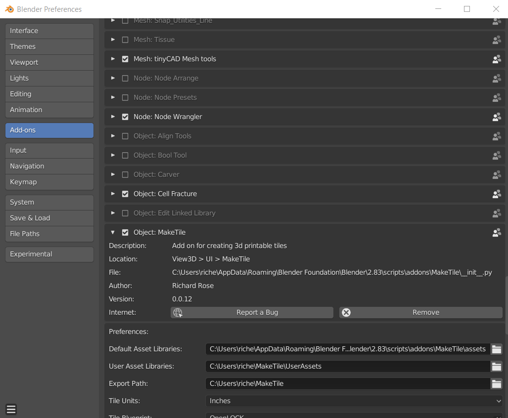 Addon Prefs